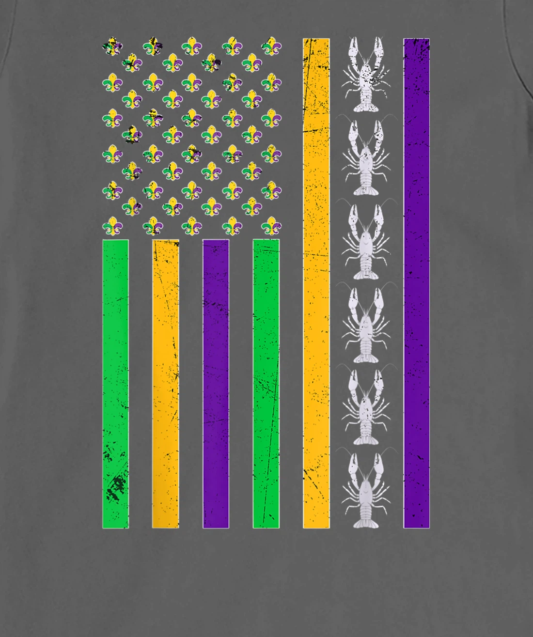 Vintage American Flag Mardi Gras Crawfish Unique Mardi Gras T-Shirt, Kid T-Shirt and Women T-Shirt