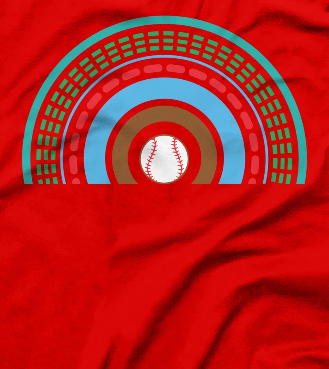 Baseball Rainbow Cool Sports Player Coach Pitcher Catcher T-Shirt