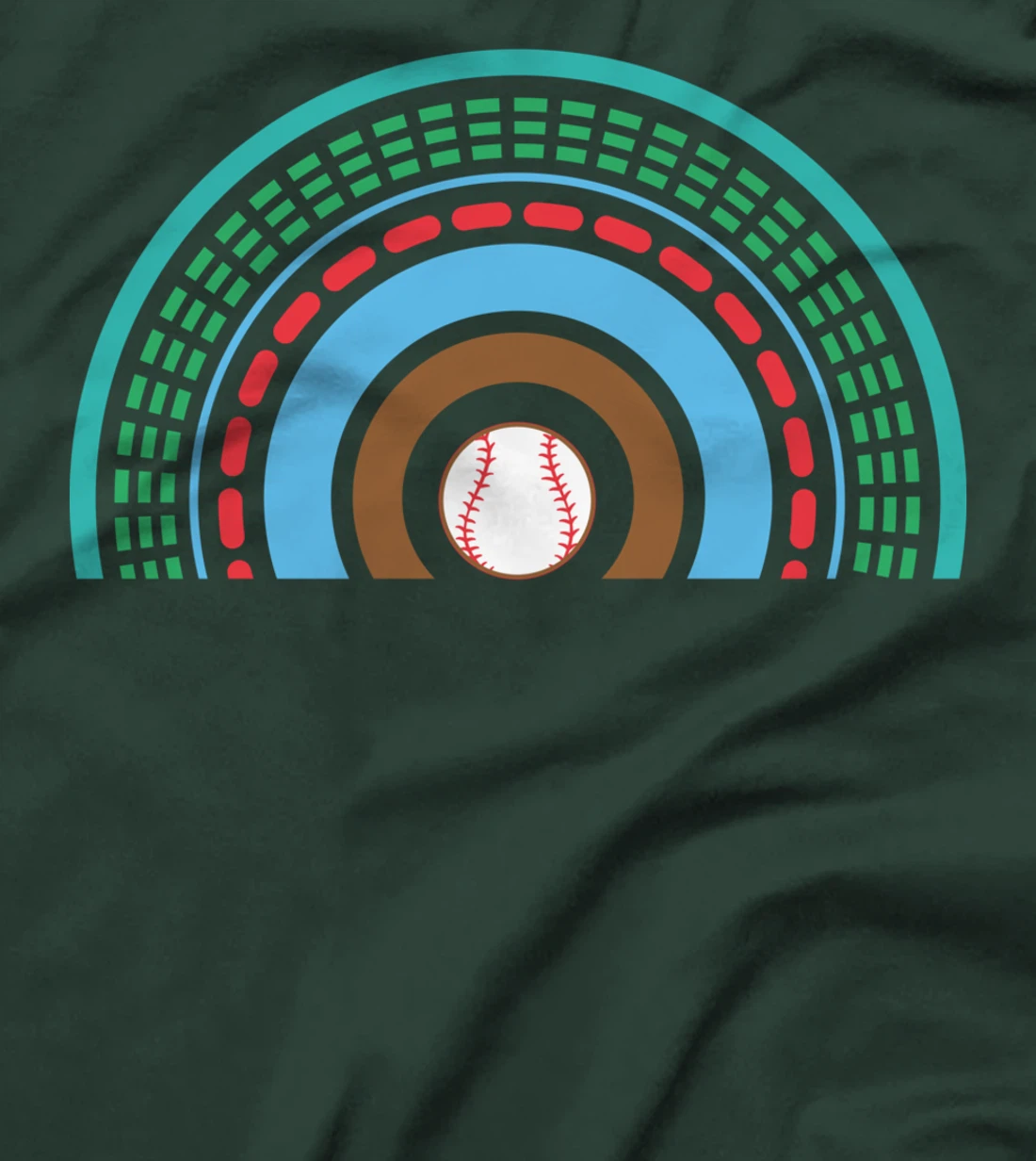 Baseball Rainbow Cool Sports Player Coach Pitcher Catcher T-Shirt