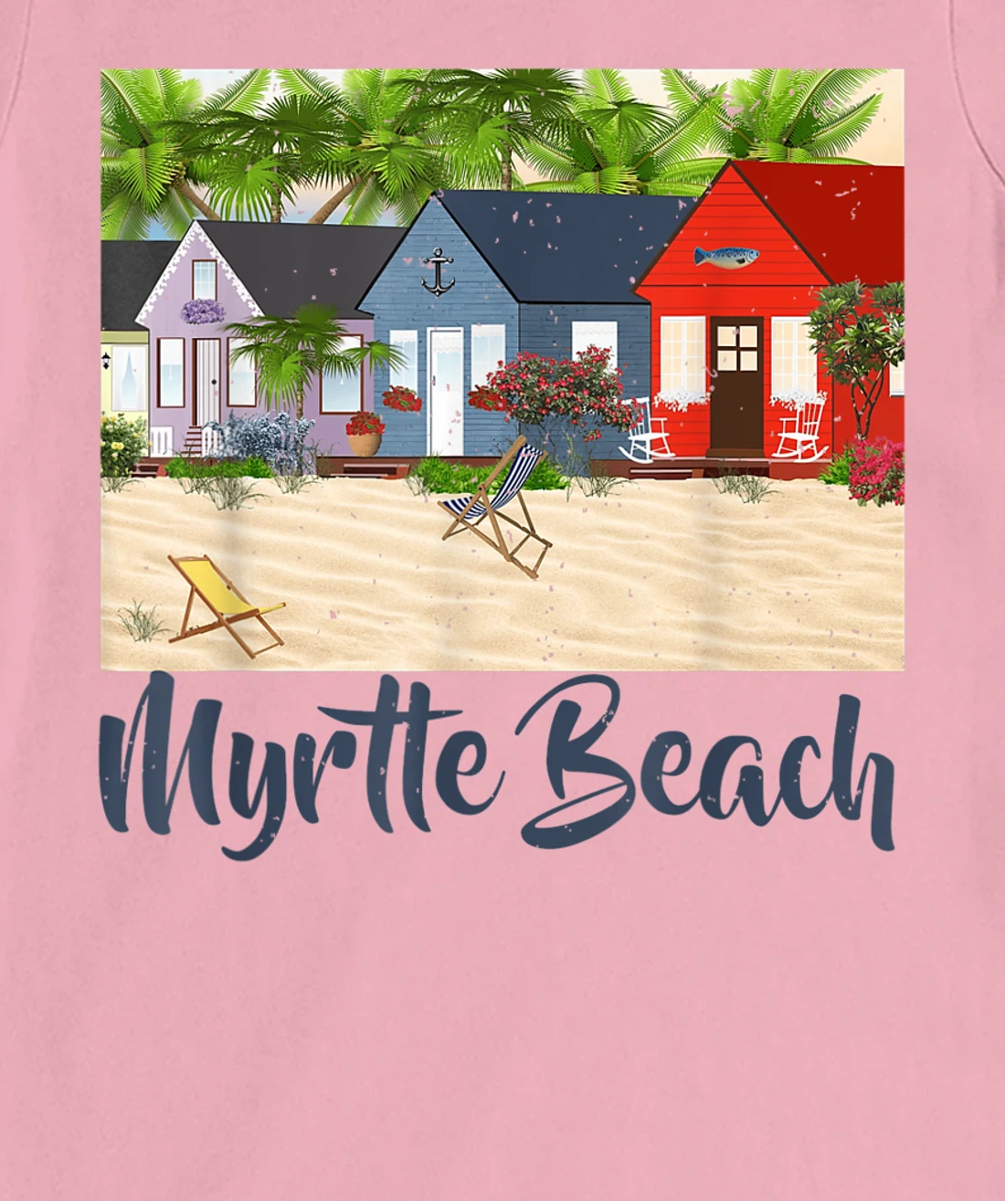 Womens Myrtle Beach South Carolina Ocean Summer House Cottage T-Shirt, Kid T-Shirt and Women T-Shirt