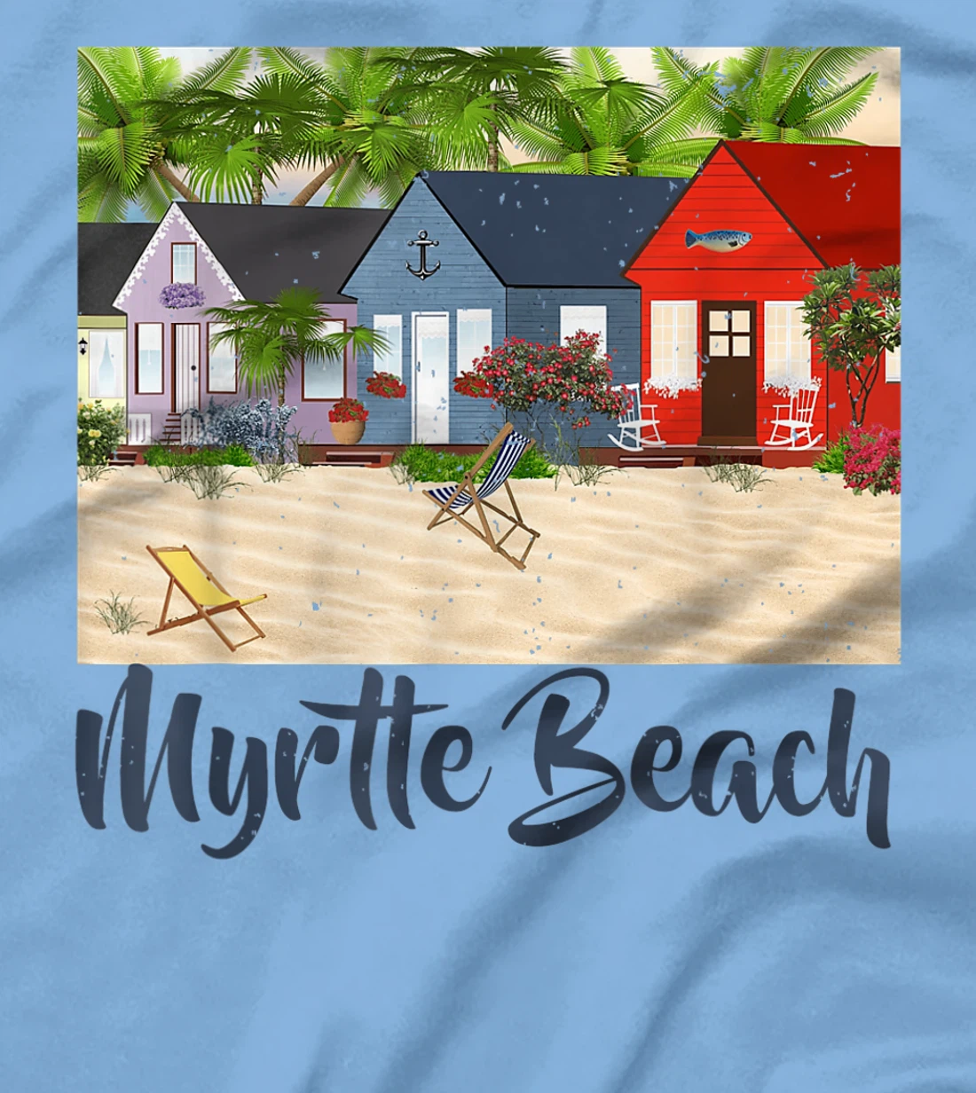 Womens Myrtle Beach South Carolina Ocean Summer House Cottage T-Shirt, Kid T-Shirt and Women T-Shirt