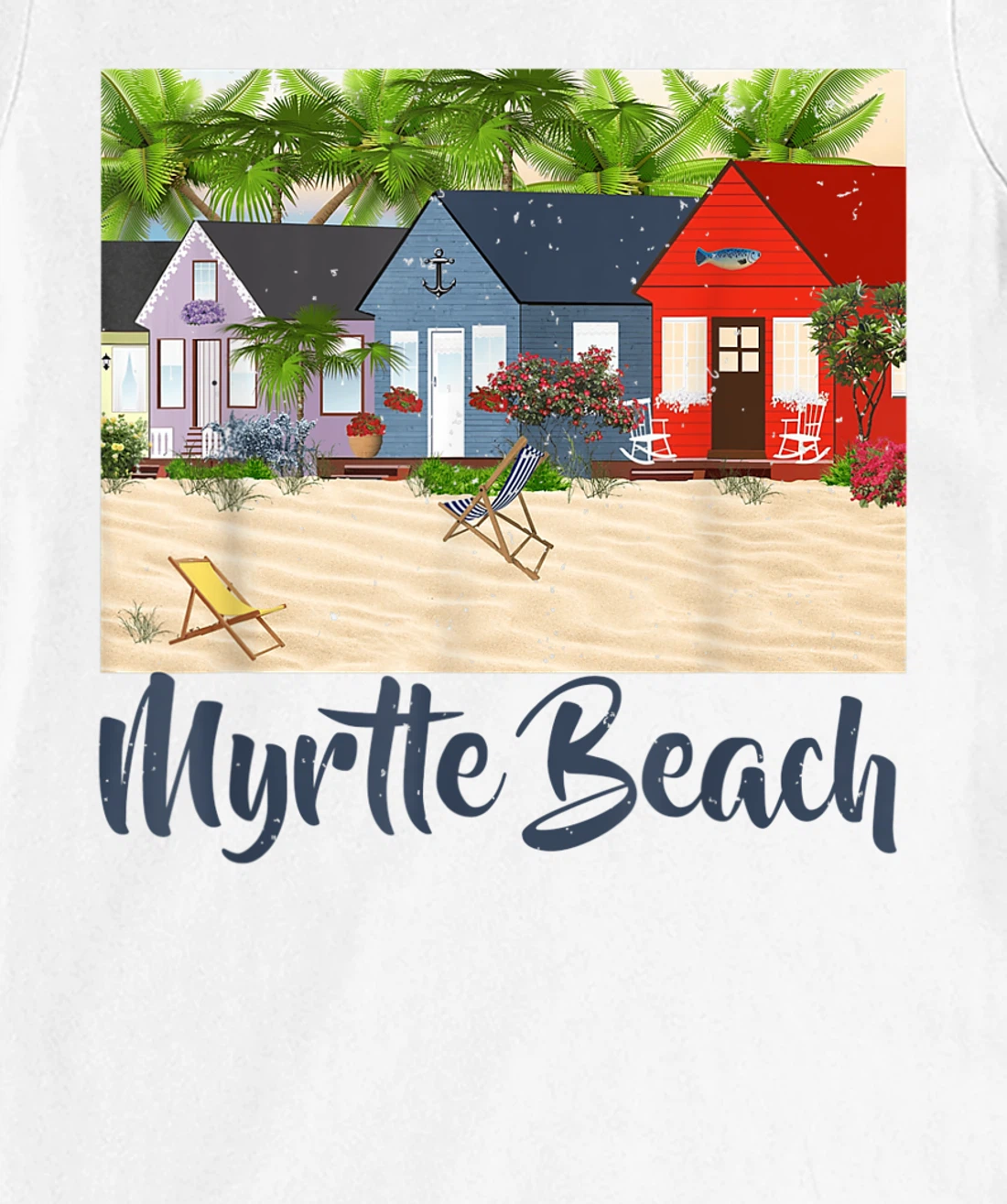 Womens Myrtle Beach South Carolina Ocean Summer House Cottage T-Shirt, Kid T-Shirt and Women T-Shirt