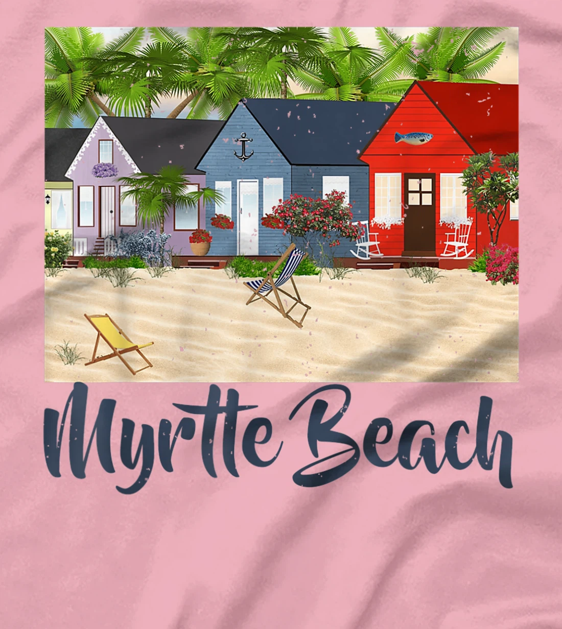 Womens Myrtle Beach South Carolina Ocean Summer House Cottage T-Shirt, Kid T-Shirt and Women T-Shirt