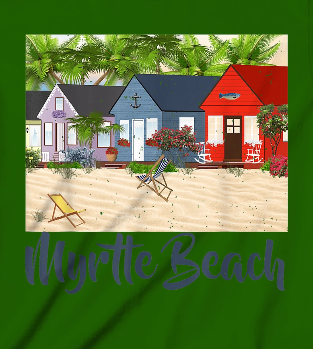 Womens Myrtle Beach South Carolina Ocean Summer House Cottage T-Shirt, Kid T-Shirt and Women T-Shirt