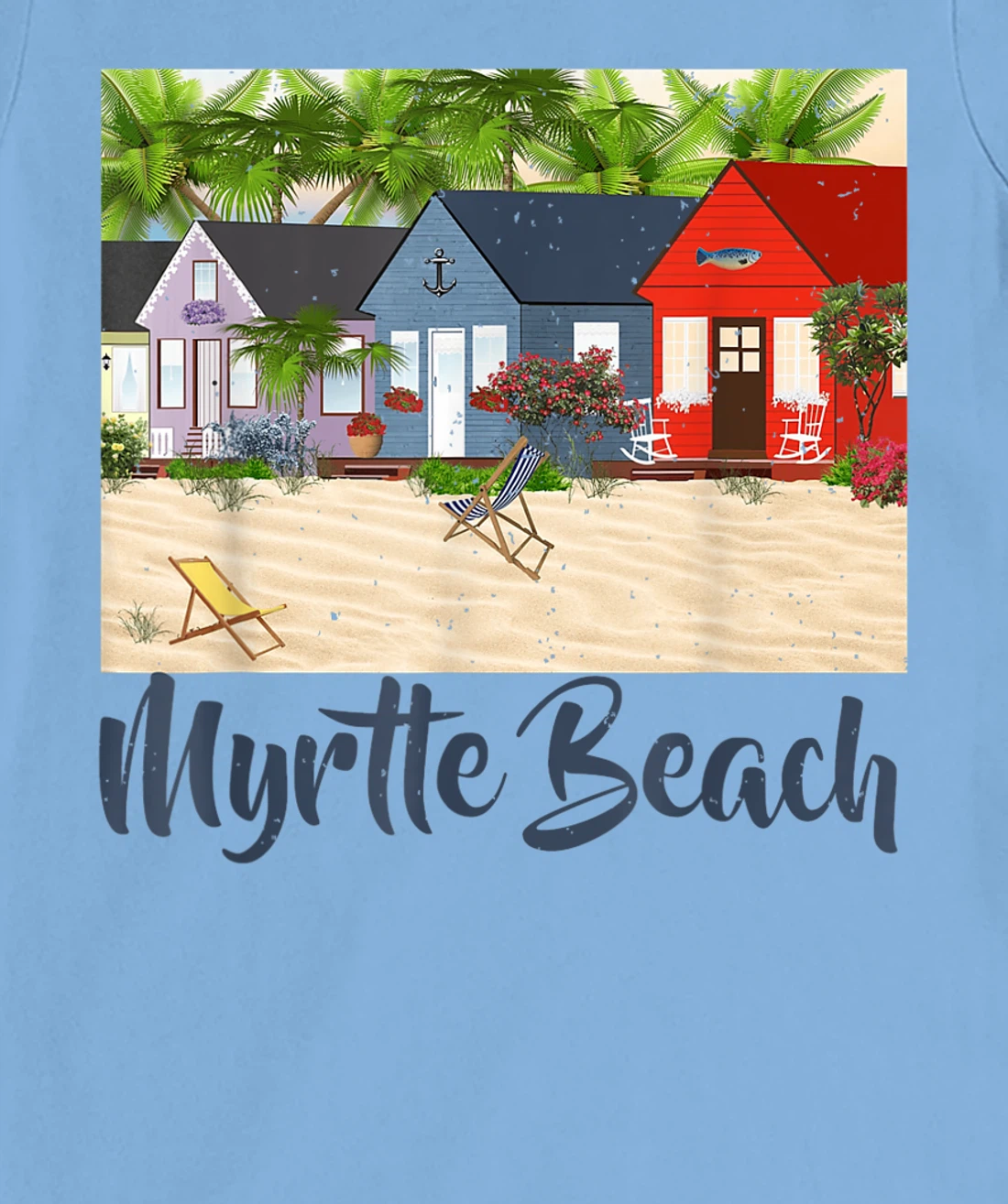 Womens Myrtle Beach South Carolina Ocean Summer House Cottage T-Shirt, Kid T-Shirt and Women T-Shirt