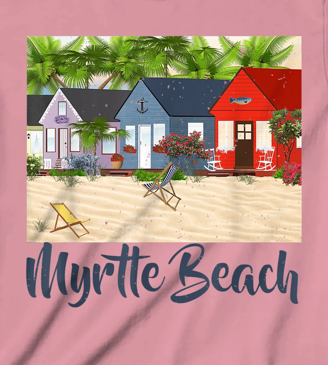 Womens Myrtle Beach South Carolina Ocean Summer House Cottage T-Shirt, Kid T-Shirt and Women T-Shirt