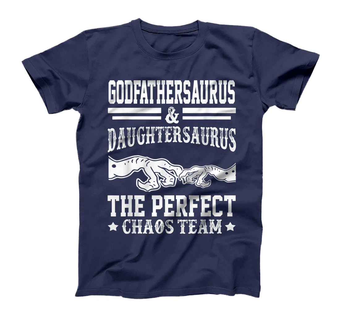 Mens Godfathersaurus And Daughtersaurus Funny Father's Day T-Shirt