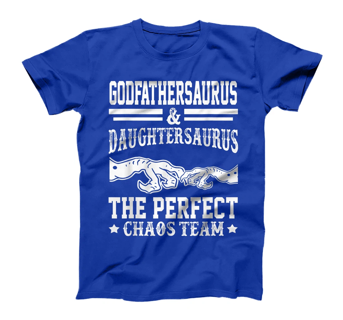 Mens Godfathersaurus And Daughtersaurus Funny Father's Day T-Shirt