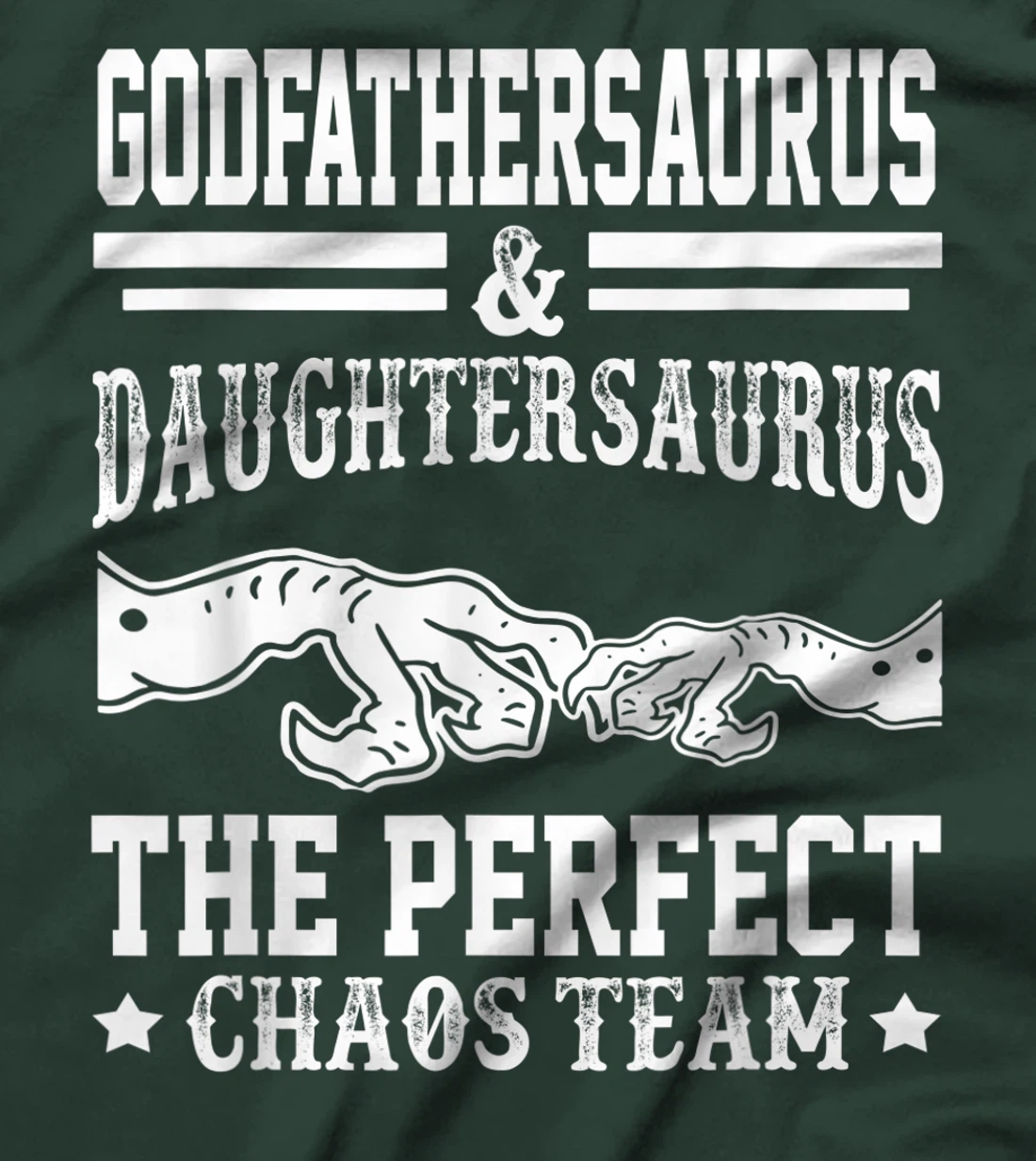 Mens Godfathersaurus And Daughtersaurus Funny Father's Day T-Shirt