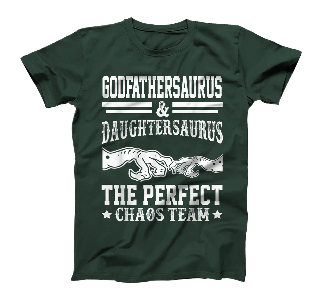 Mens Godfathersaurus And Daughtersaurus Funny Father's Day T-Shirt