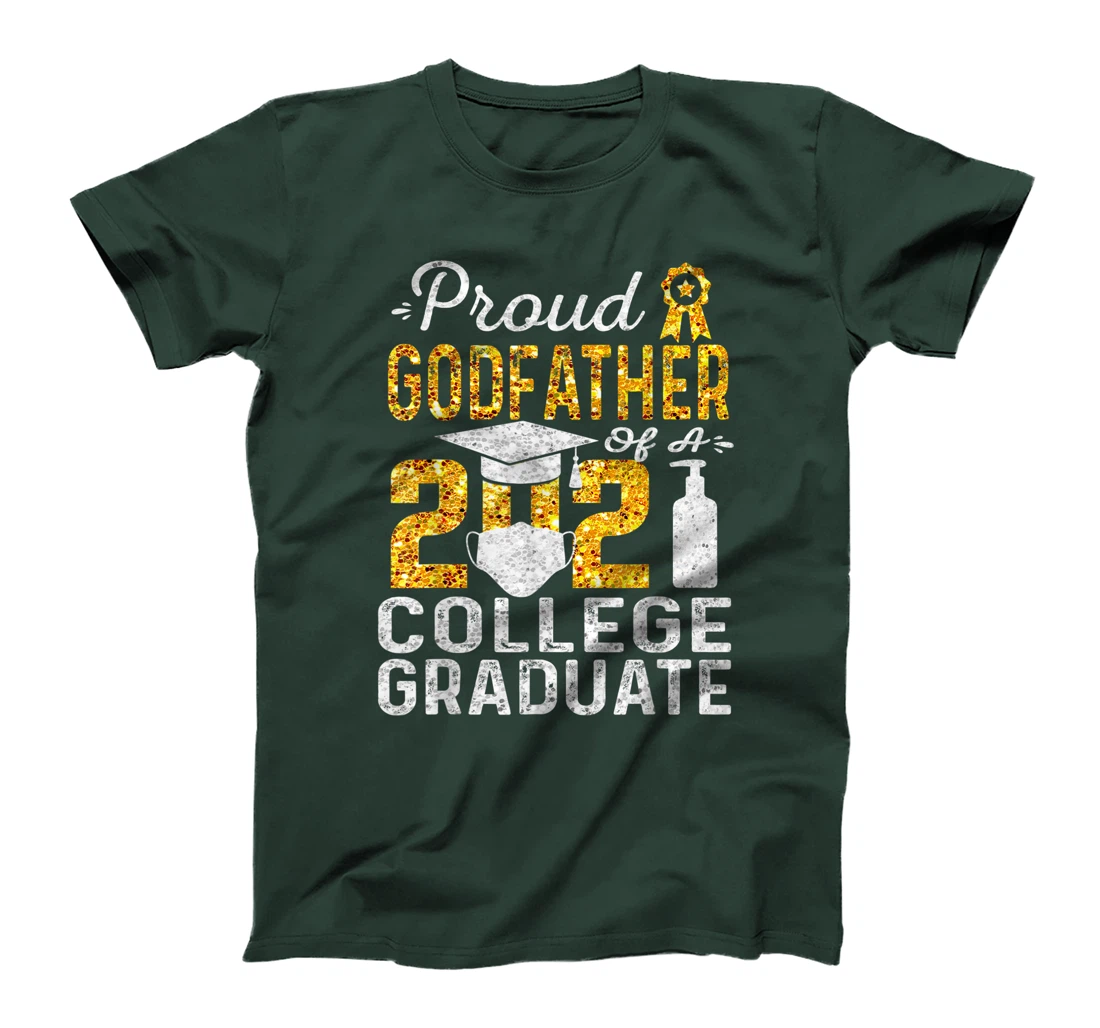 Proud Godfather of a 2021 College Graduate Face Mask T-Shirt