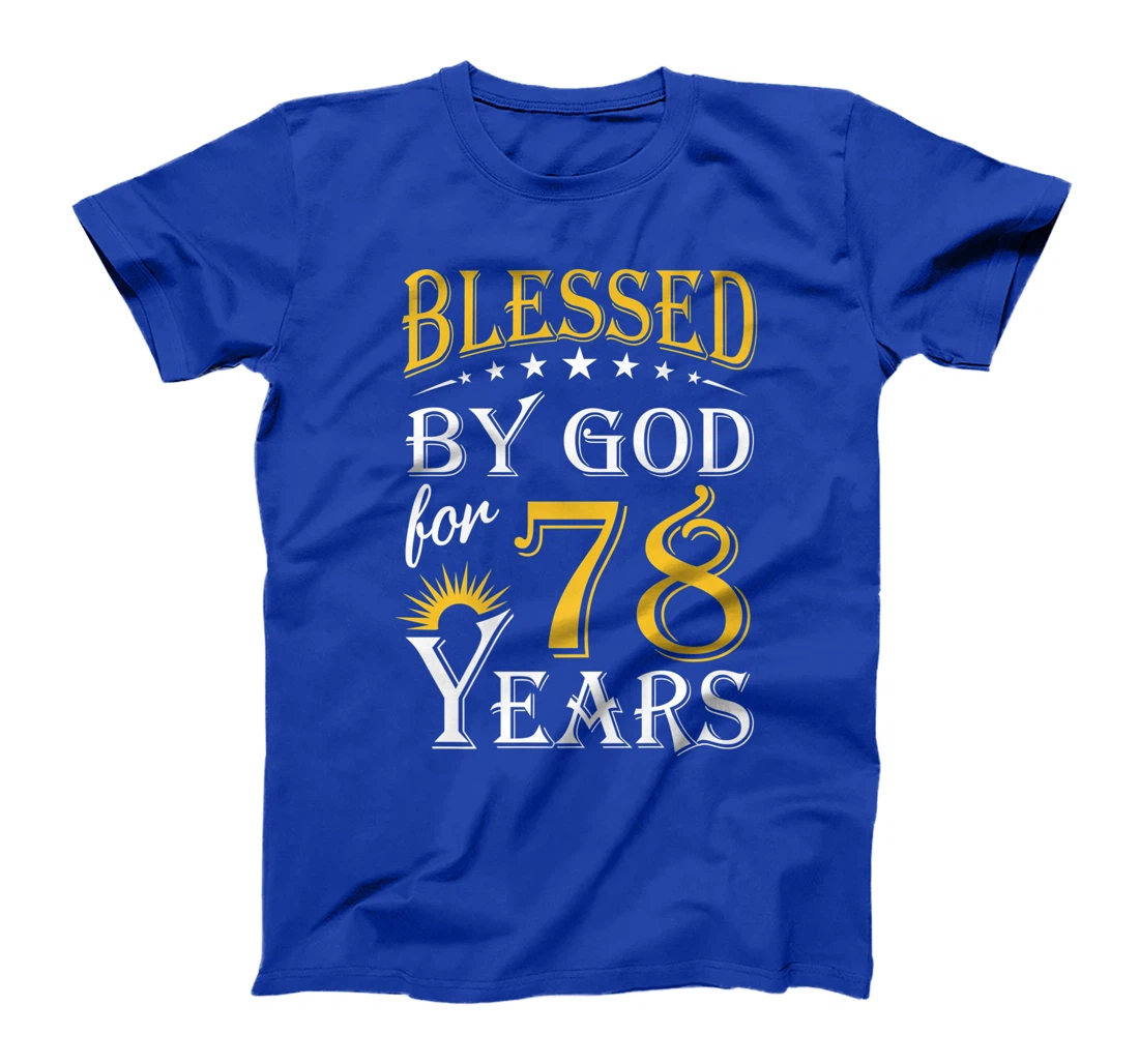 Vintage Blessed by God for 78 years Happy 78th Birthday Premium T-Shirt