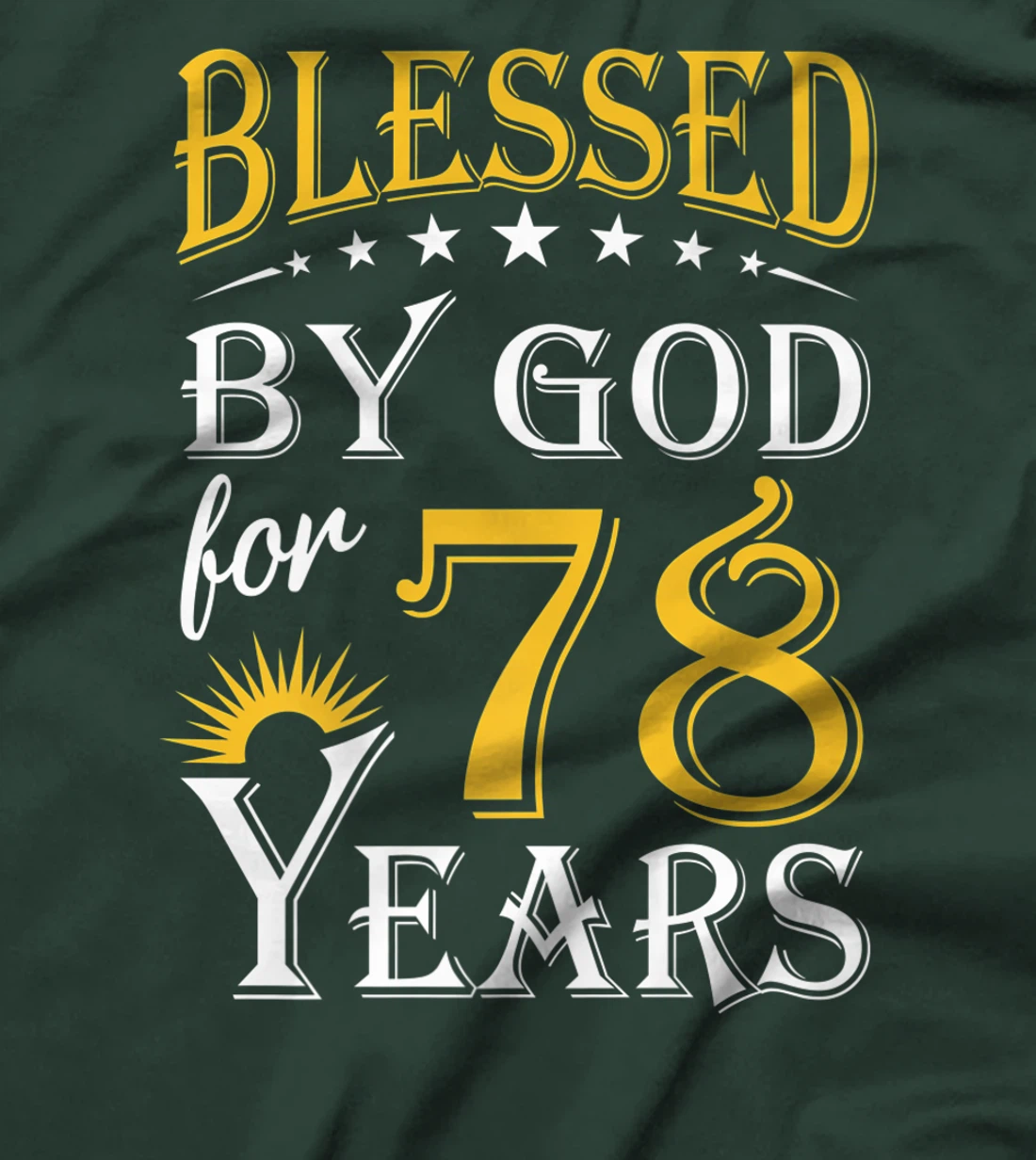 Vintage Blessed by God for 78 years Happy 78th Birthday Premium T-Shirt