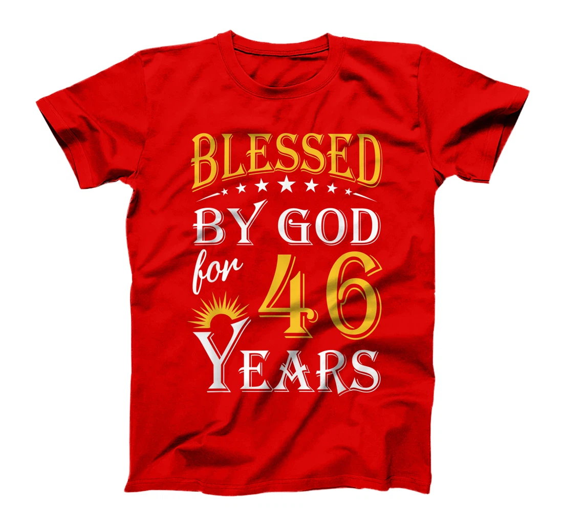 Vintage Blessed by God for 46 years Happy 46th Birthday T-Shirt