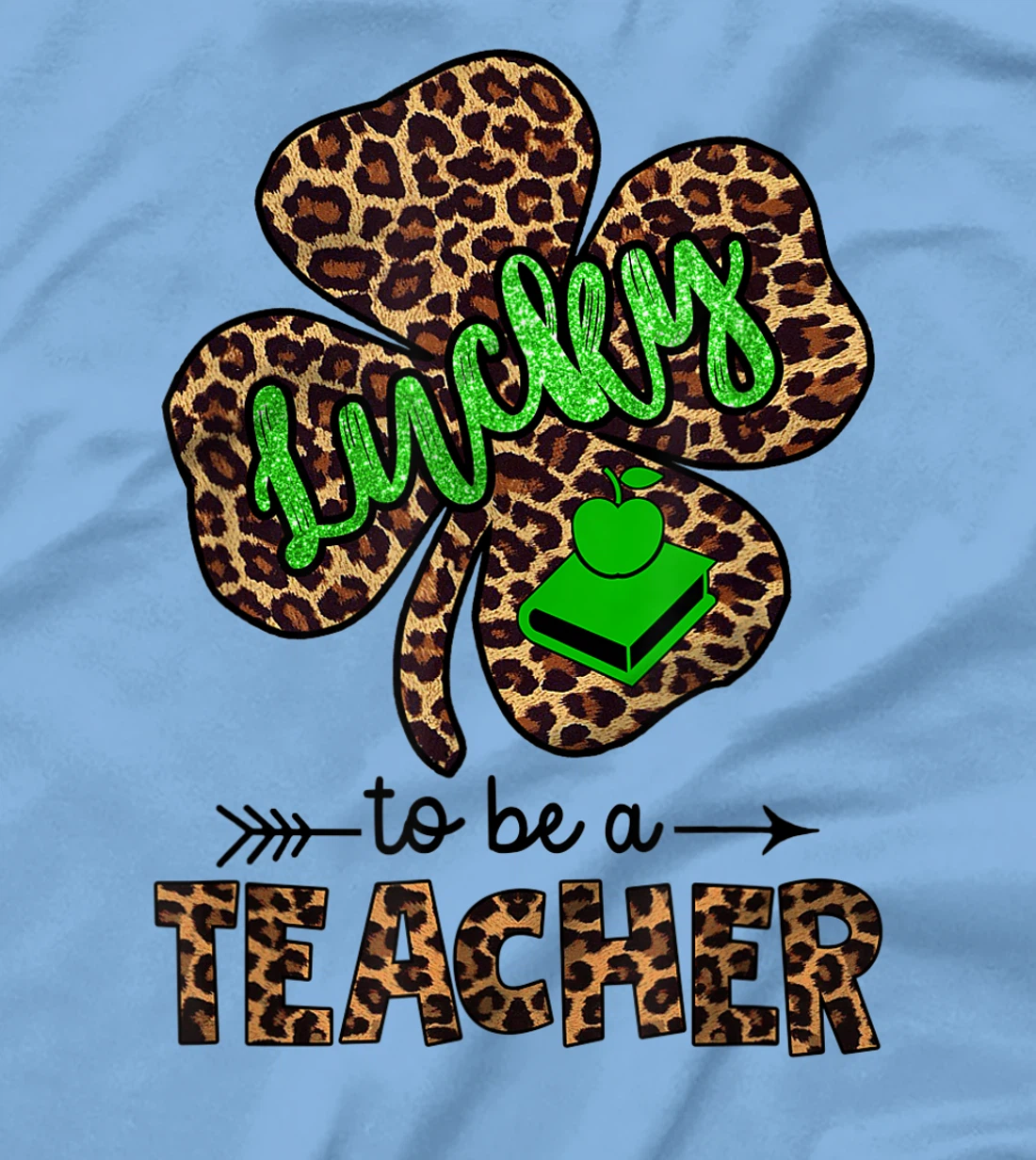 Womens Lucky To Be A Teacher Leopard Shamrock St Patricks Day Women T-Shirt, Women T-Shirt