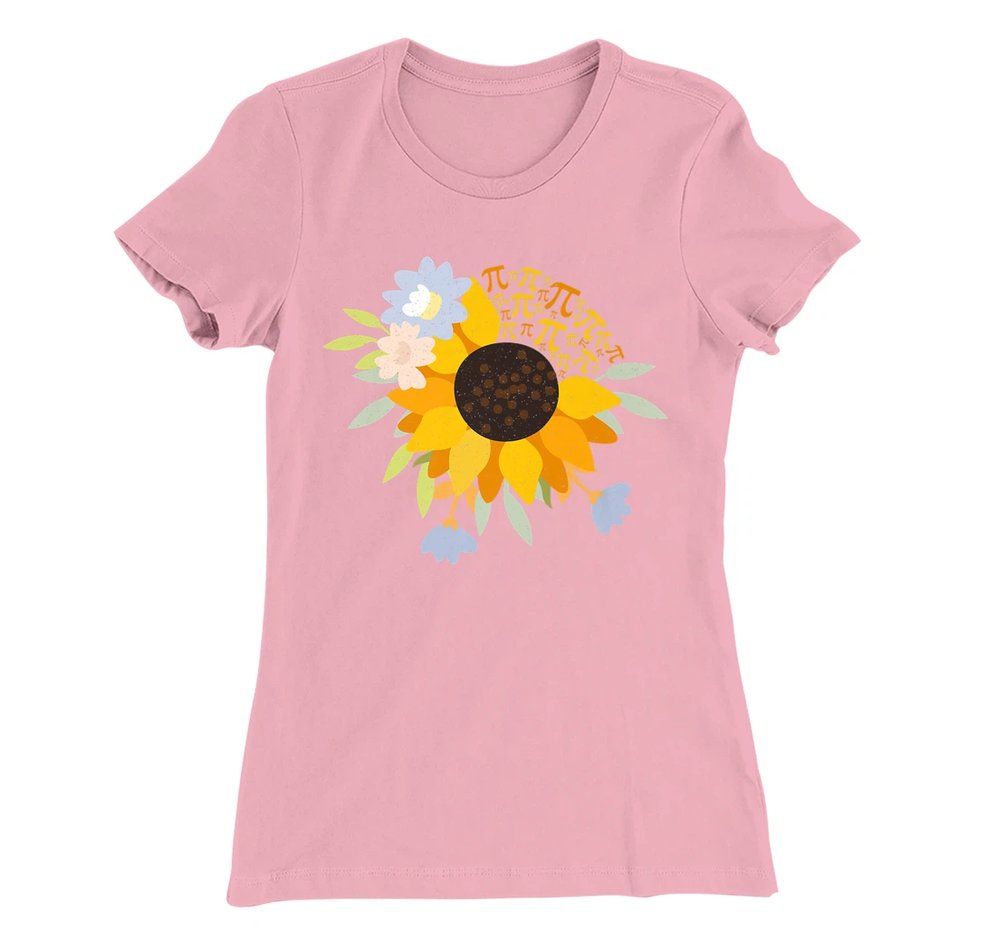 Womens Happy Pie Day Sunflower Pi Day 3.14 STEM Science Math Teache T-Shirt, Kid T-Shirt and Women T-Shirt