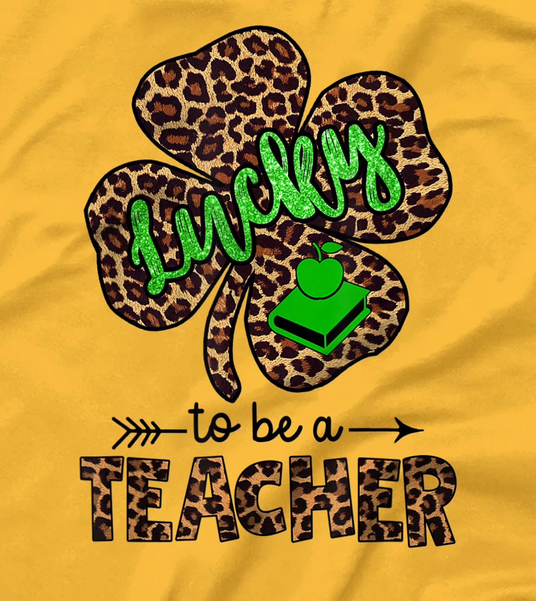 Womens Lucky To Be A Teacher Leopard Shamrock St Patricks Day Women T-Shirt, Women T-Shirt