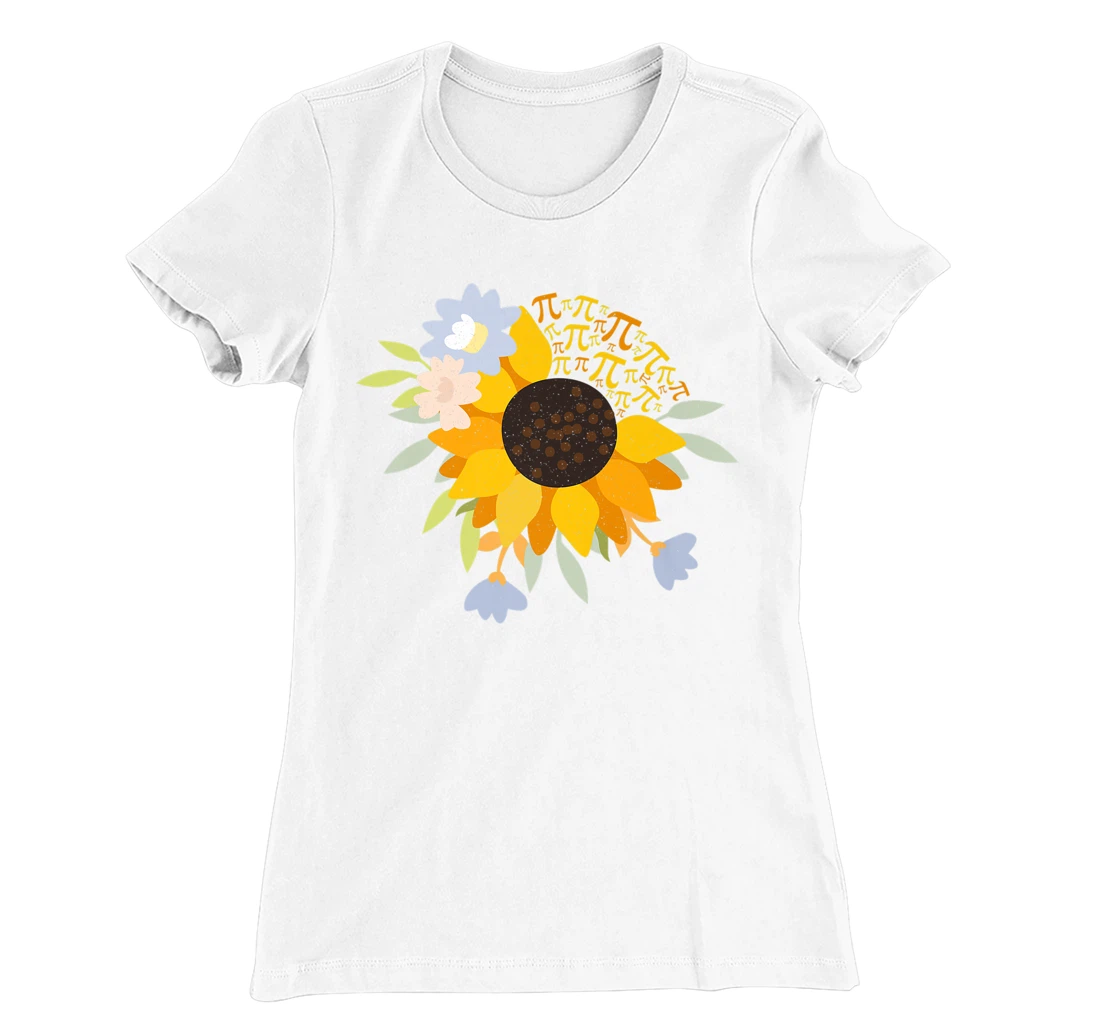 Womens Happy Pie Day Sunflower Pi Day 3.14 STEM Science Math Teache T-Shirt, Kid T-Shirt and Women T-Shirt