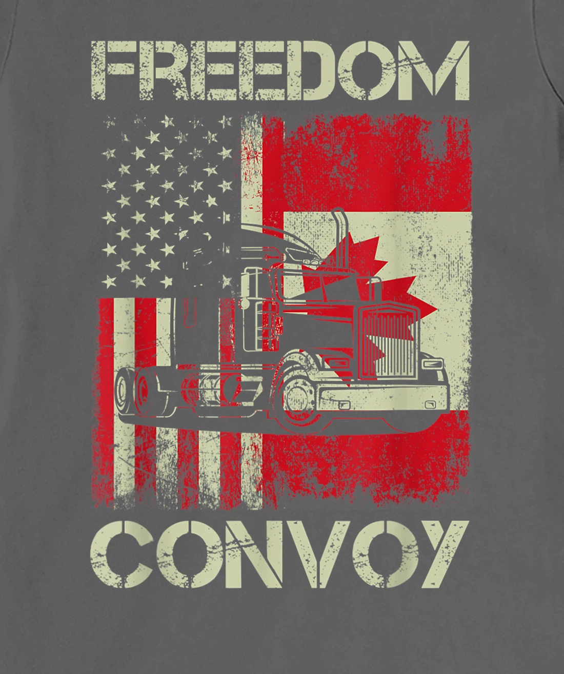 Freedom Convoy 2022 Support Canadian Truckers Mandate Truck T-Shirt, Women T-Shirt