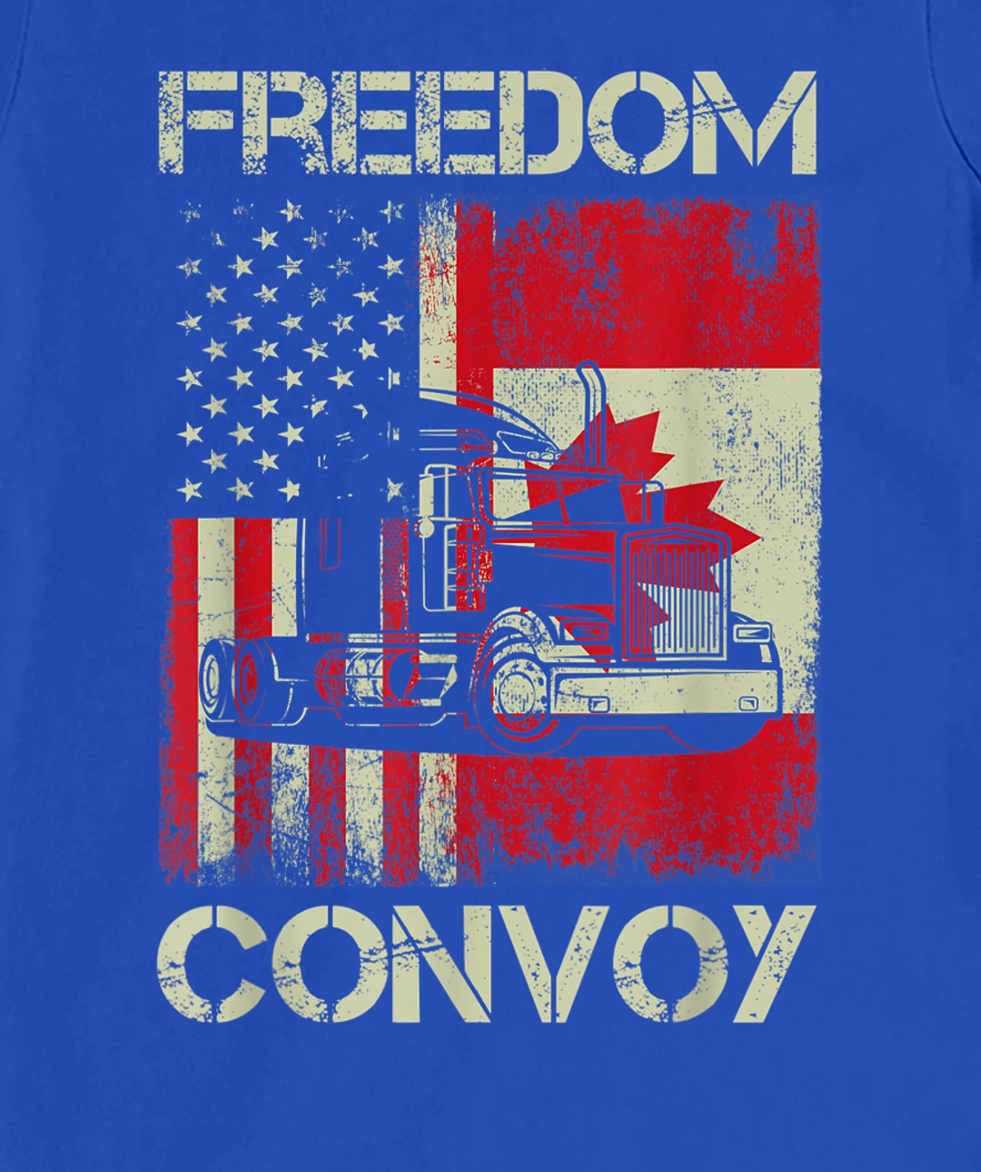 Freedom Convoy 2022 Support Canadian Truckers Mandate Truck T-Shirt, Women T-Shirt