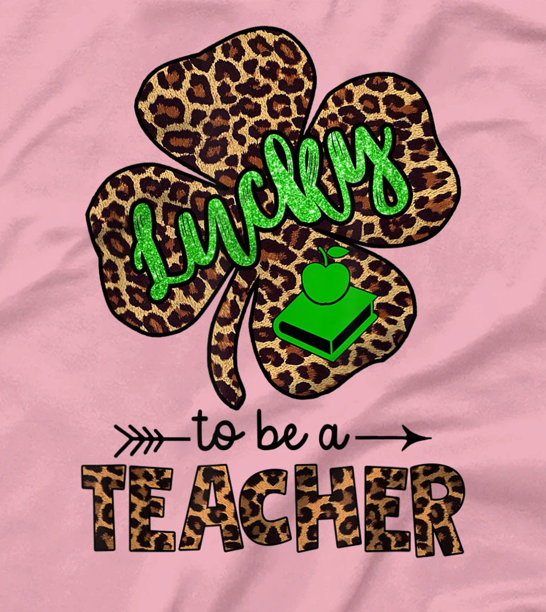 Womens Lucky To Be A Teacher Leopard Shamrock St Patricks Day Women T-Shirt, Women T-Shirt