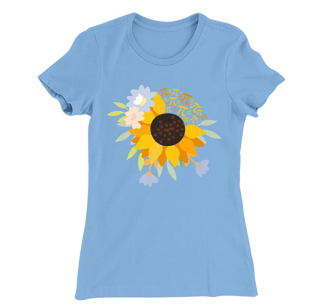 Womens Happy Pie Day Sunflower Pi Day 3.14 STEM Science Math Teache T-Shirt, Kid T-Shirt and Women T-Shirt