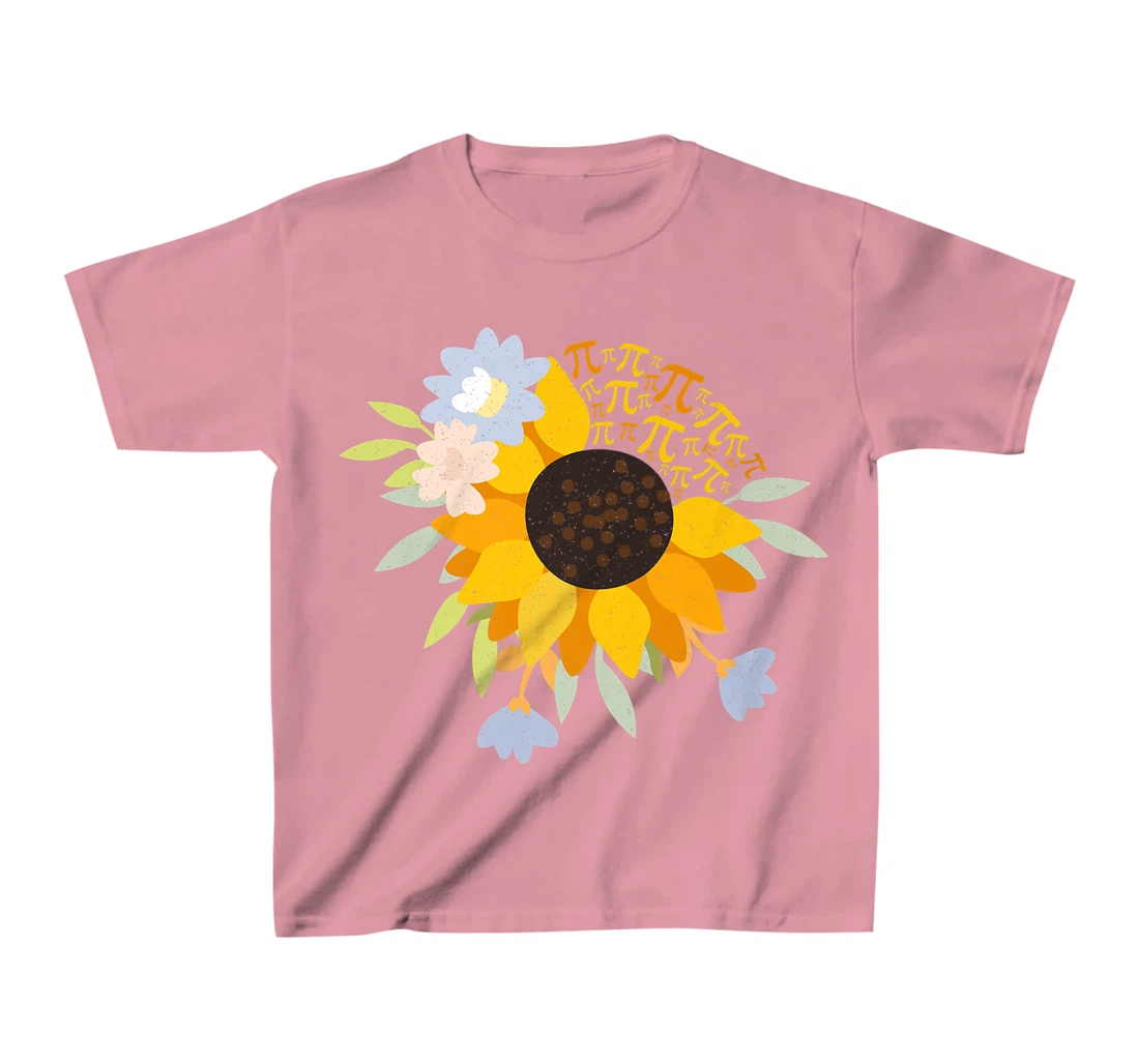 Womens Happy Pie Day Sunflower Pi Day 3.14 STEM Science Math Teache T-Shirt, Kid T-Shirt and Women T-Shirt