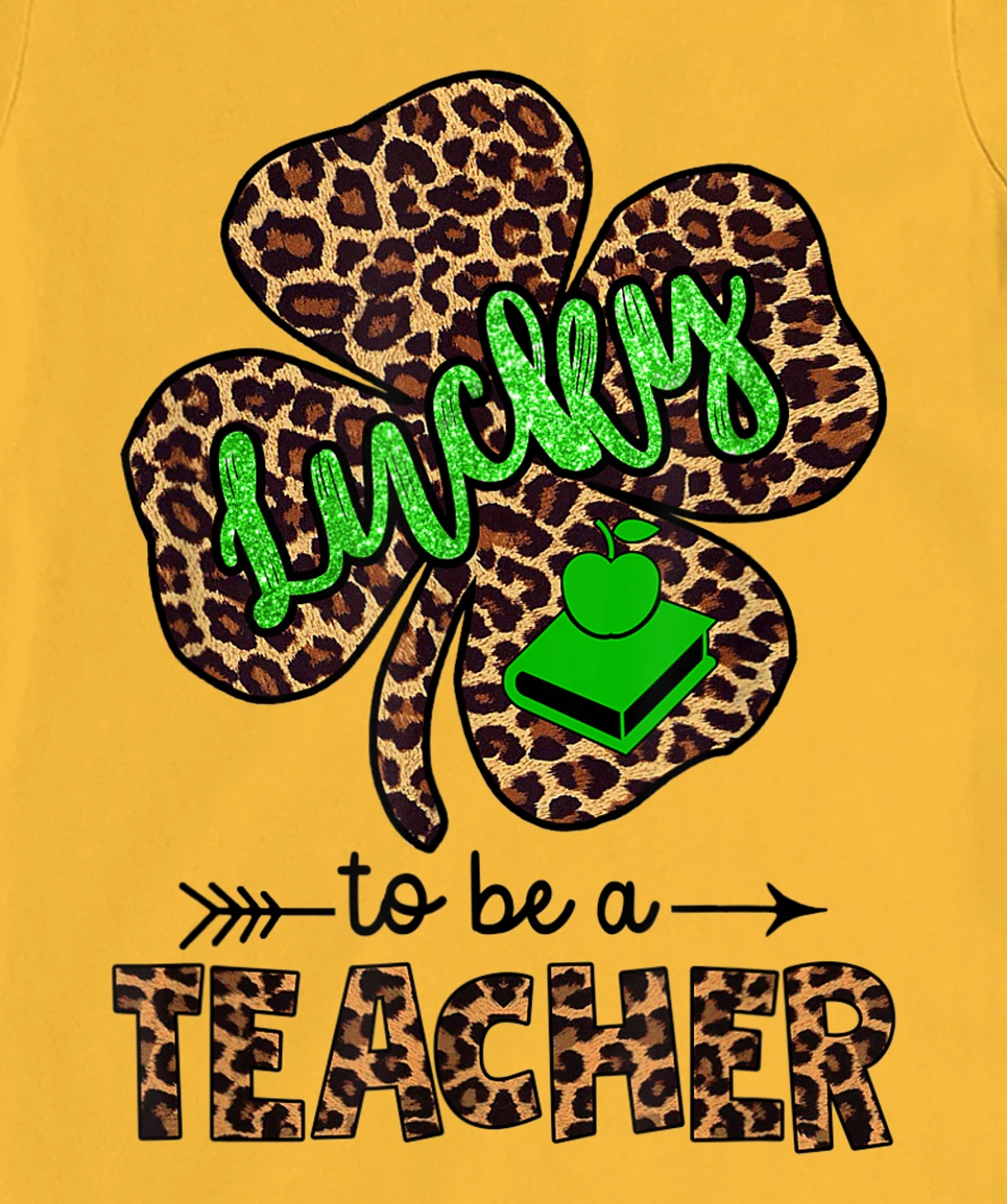 Womens Lucky To Be A Teacher Leopard Shamrock St Patricks Day Women T-Shirt, Women T-Shirt