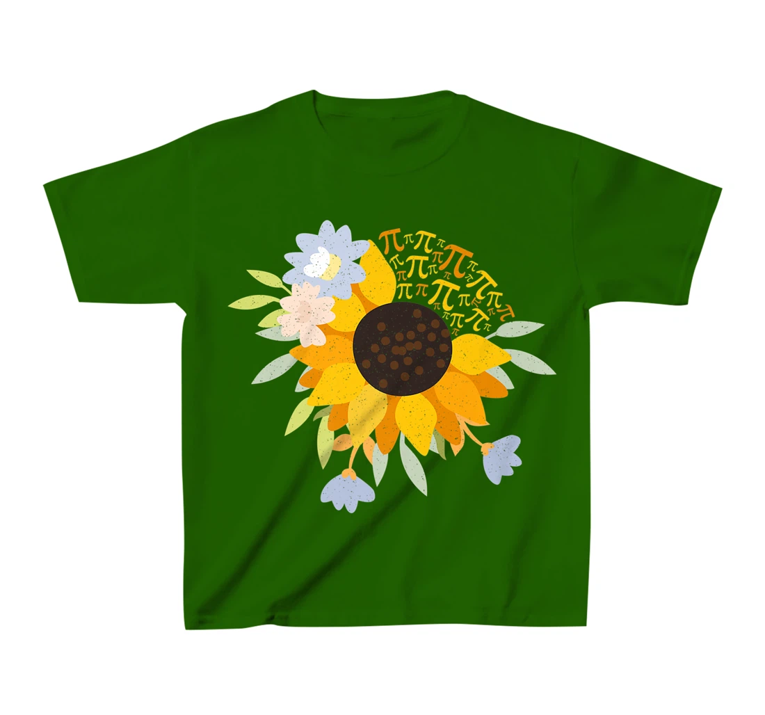 Womens Happy Pie Day Sunflower Pi Day 3.14 STEM Science Math Teache T-Shirt, Kid T-Shirt and Women T-Shirt