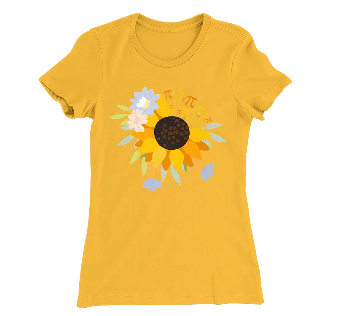 Womens Happy Pie Day Sunflower Pi Day 3.14 STEM Science Math Teache T-Shirt, Kid T-Shirt and Women T-Shirt