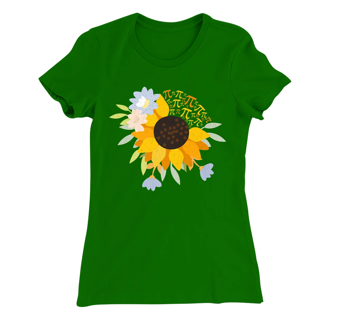 Womens Happy Pie Day Sunflower Pi Day 3.14 STEM Science Math Teache T-Shirt, Kid T-Shirt and Women T-Shirt
