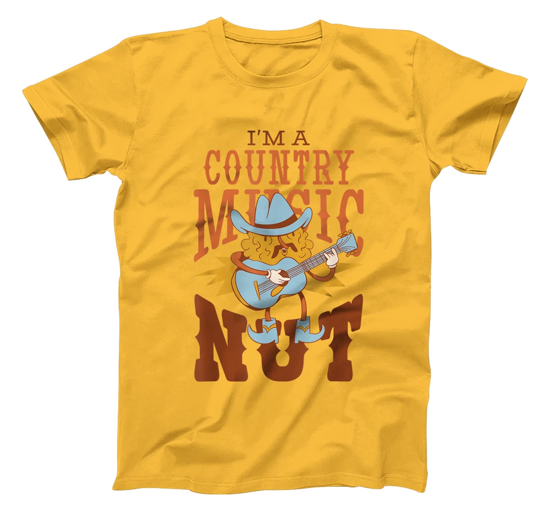 Womens I'm A Country Music Nut Cowboy Guitar Western Walnut T-Shirt, Kid T-Shirt and Women T-Shirt