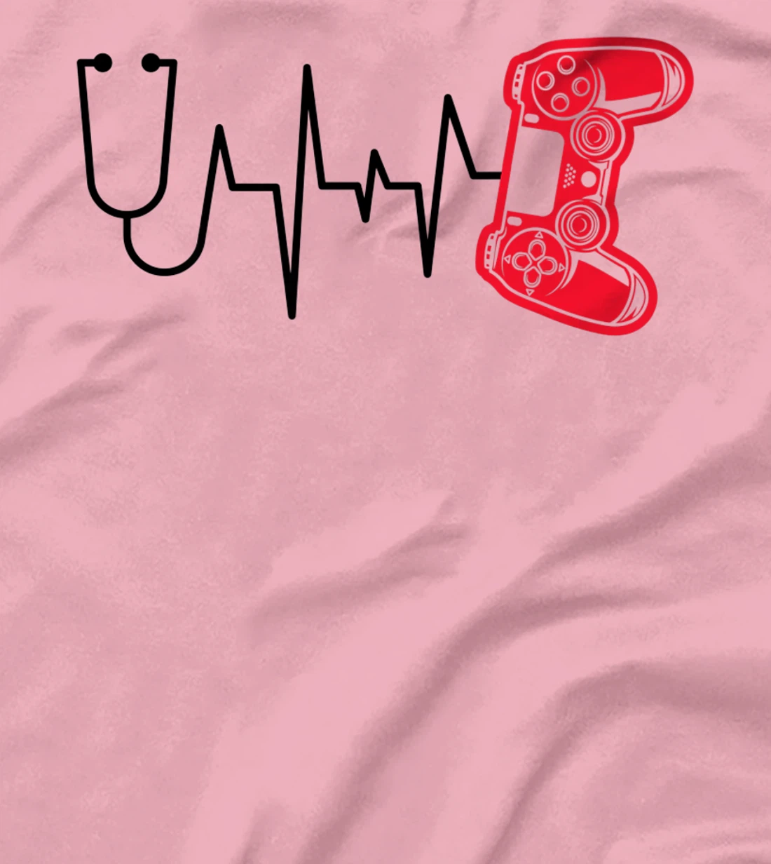 Womens Gamer Heartline Video Gaming Heart line with Gaming mouse T-Shirt, Kid T-Shirt and Women T-Shirt