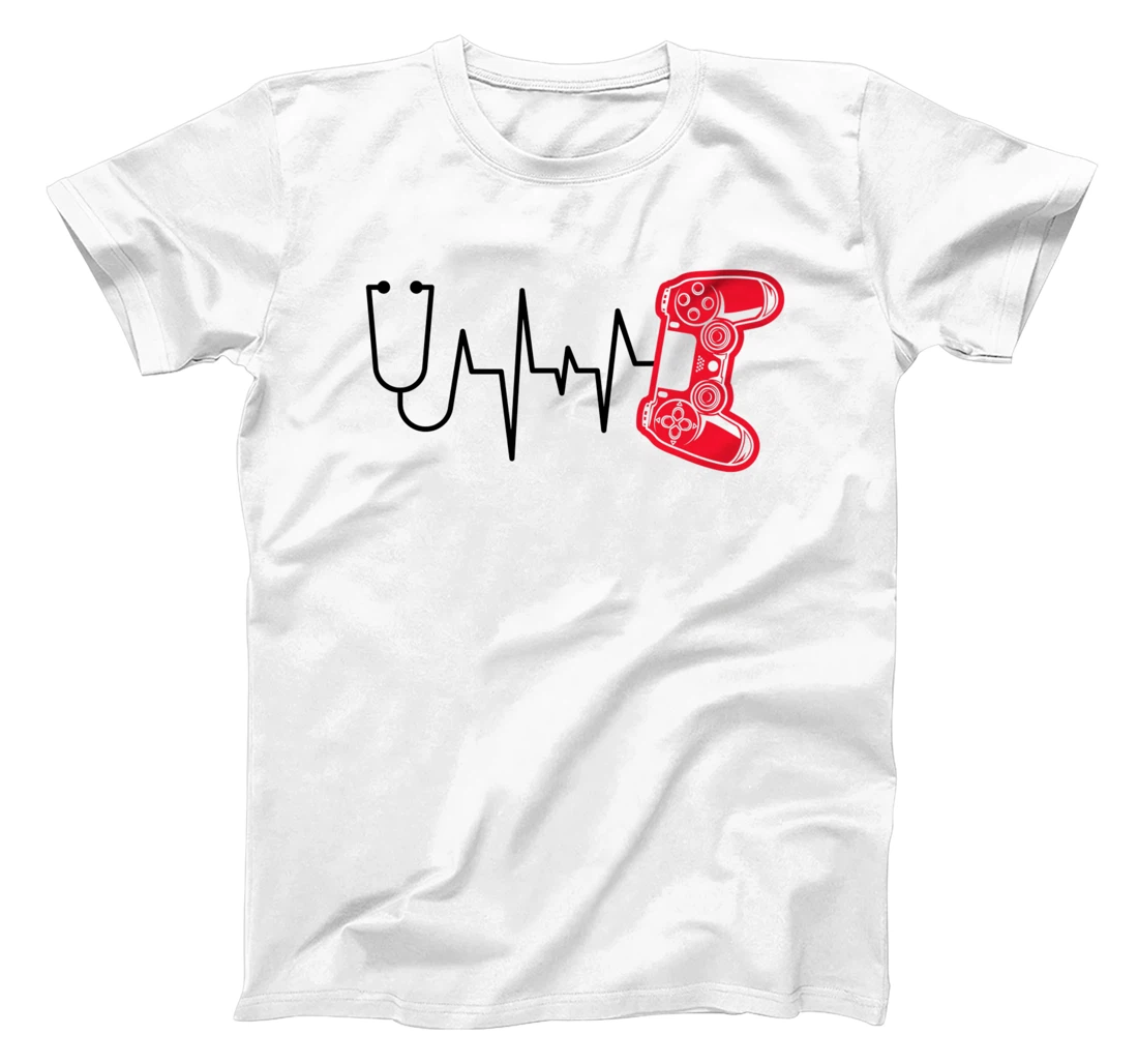 Womens Gamer Heartline Video Gaming Heart line with Gaming mouse T-Shirt, Kid T-Shirt and Women T-Shirt