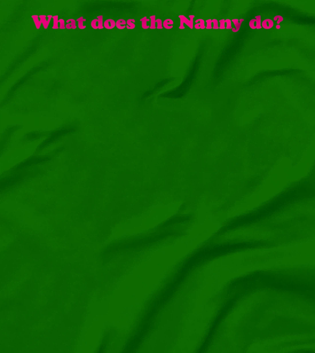 Womens What Does The Nanny Do? T-Shirt, Women T-Shirt