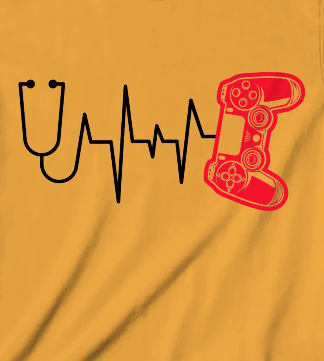 Womens Gamer Heartline Video Gaming Heart line with Gaming mouse T-Shirt, Kid T-Shirt and Women T-Shirt