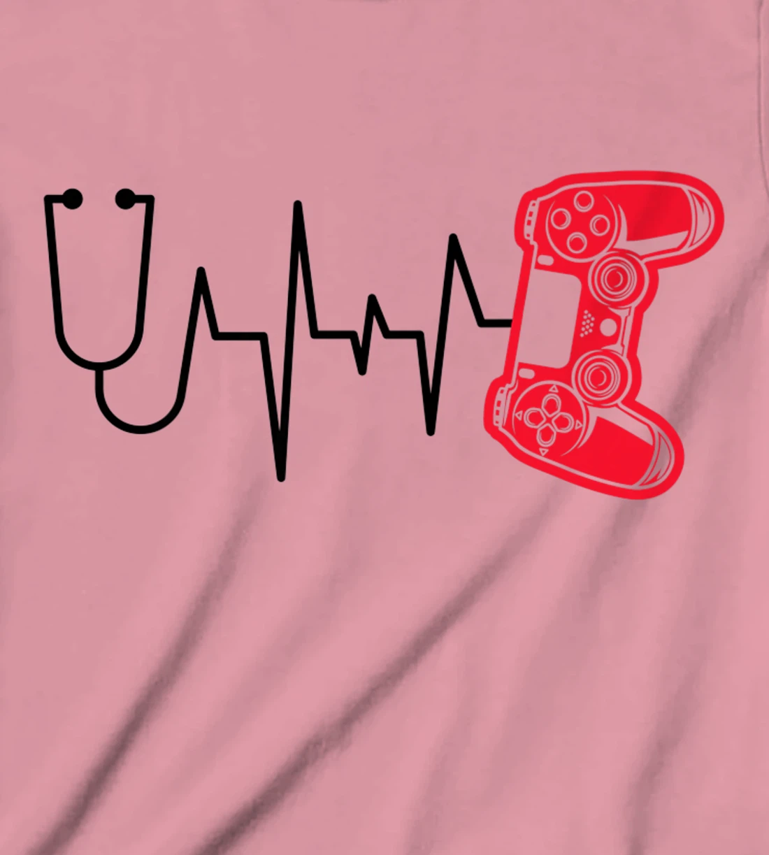 Womens Gamer Heartline Video Gaming Heart line with Gaming mouse T-Shirt, Kid T-Shirt and Women T-Shirt