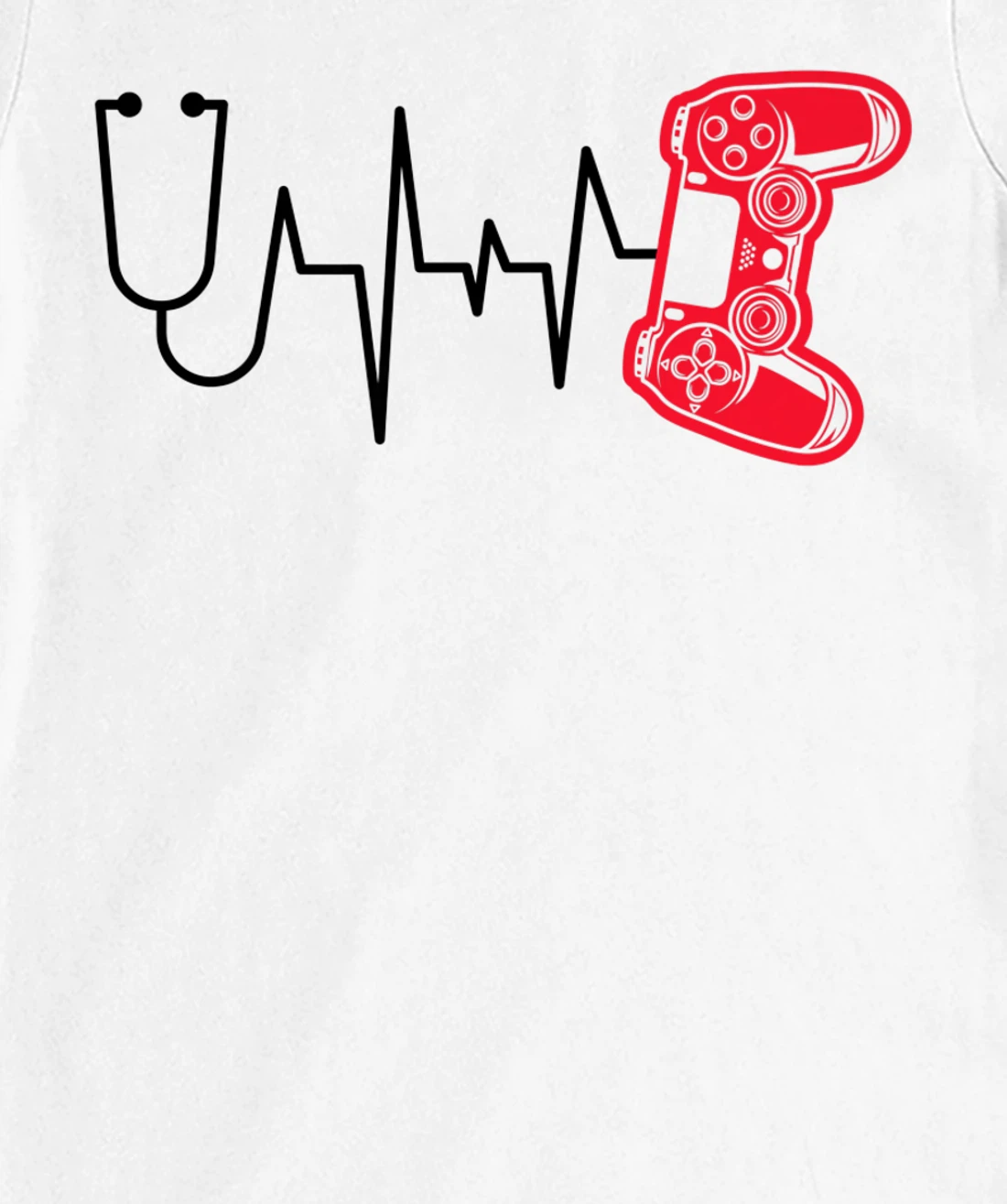 Womens Gamer Heartline Video Gaming Heart line with Gaming mouse T-Shirt, Kid T-Shirt and Women T-Shirt