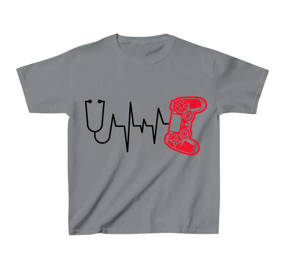 Womens Gamer Heartline Video Gaming Heart line with Gaming mouse T-Shirt, Kid T-Shirt and Women T-Shirt