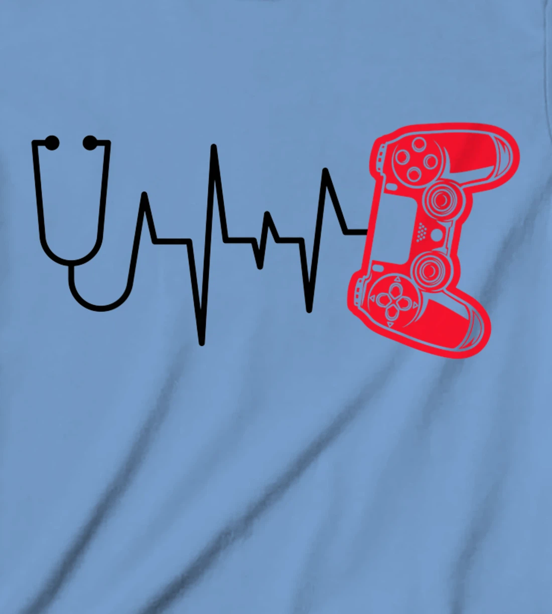 Womens Gamer Heartline Video Gaming Heart line with Gaming mouse T-Shirt, Kid T-Shirt and Women T-Shirt