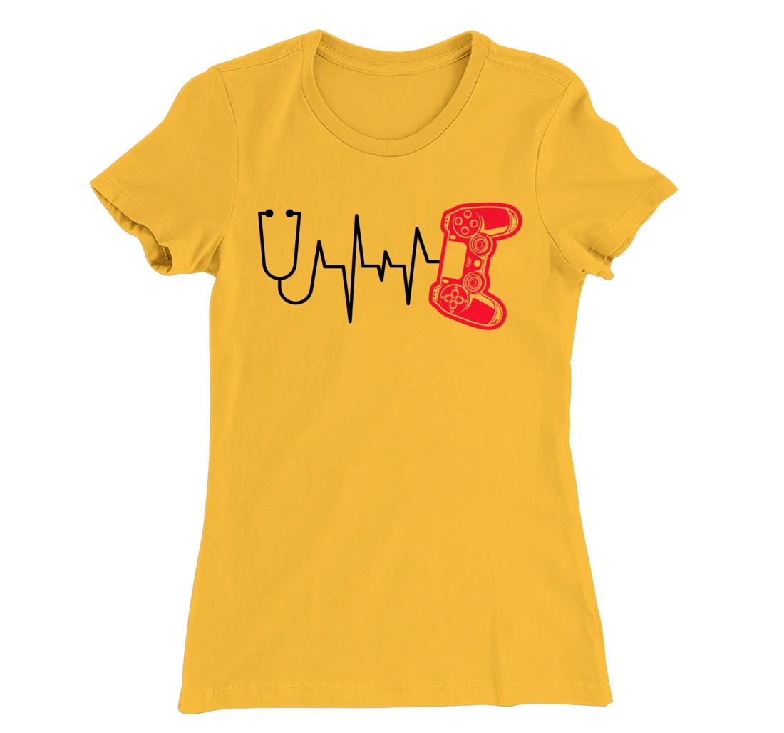 Womens Gamer Heartline Video Gaming Heart line with Gaming mouse T-Shirt, Kid T-Shirt and Women T-Shirt