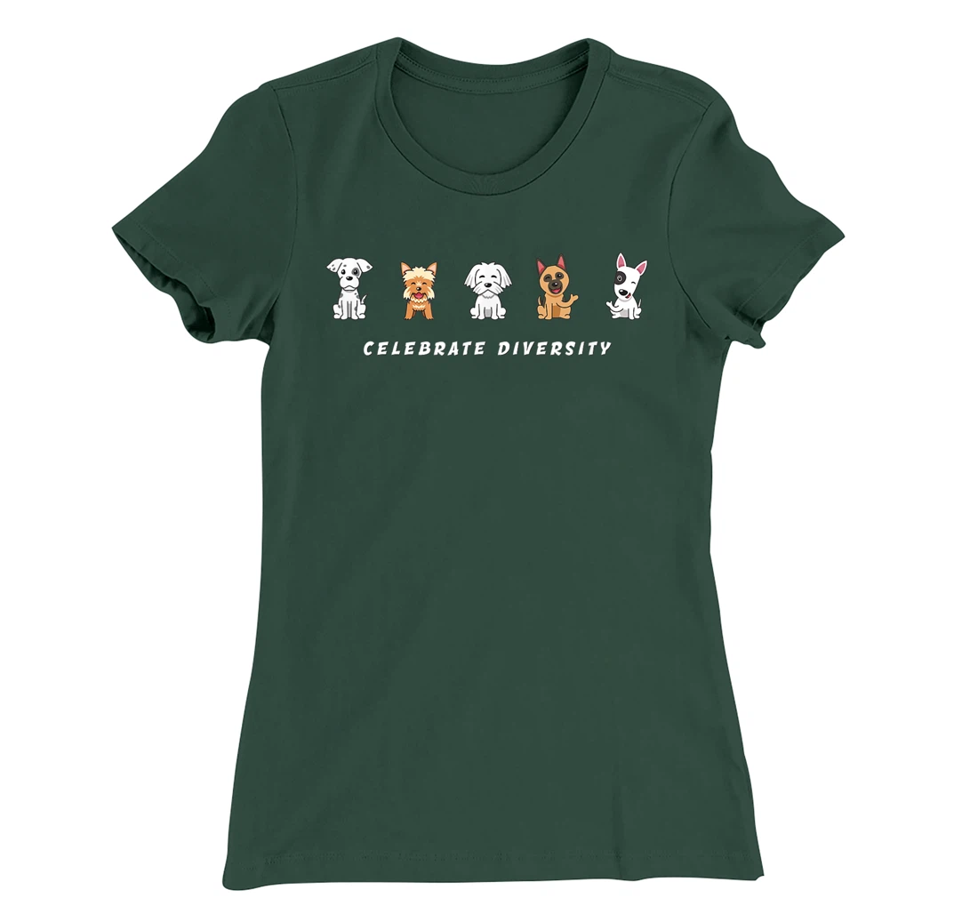 Puppies & Bigger Dogs of All Kinds - Celebrate Diversity T-Shirt, Women T-Shirt