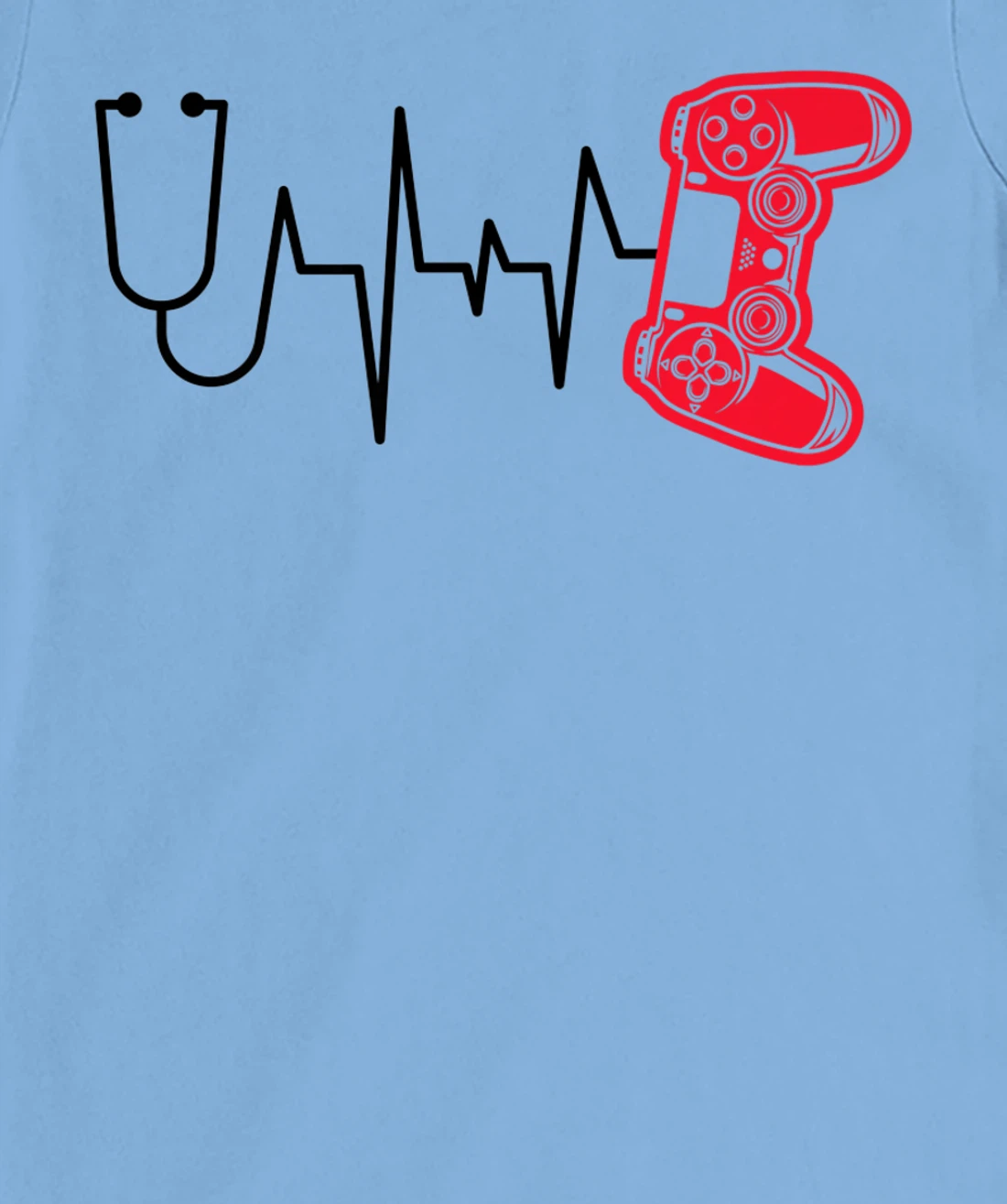 Womens Gamer Heartline Video Gaming Heart line with Gaming mouse T-Shirt, Kid T-Shirt and Women T-Shirt