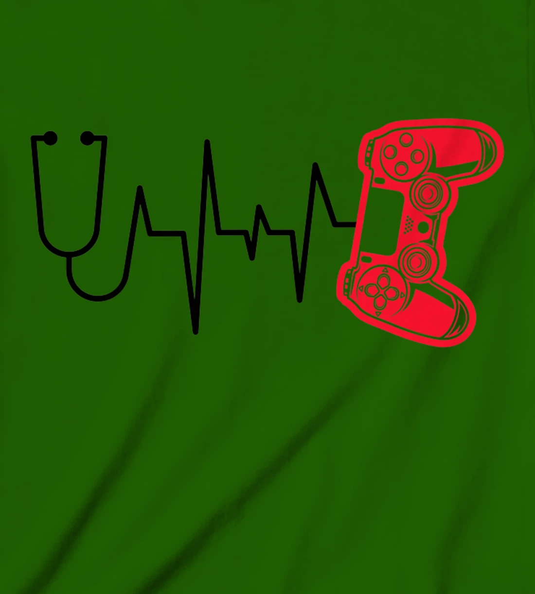 Womens Gamer Heartline Video Gaming Heart line with Gaming mouse T-Shirt, Kid T-Shirt and Women T-Shirt