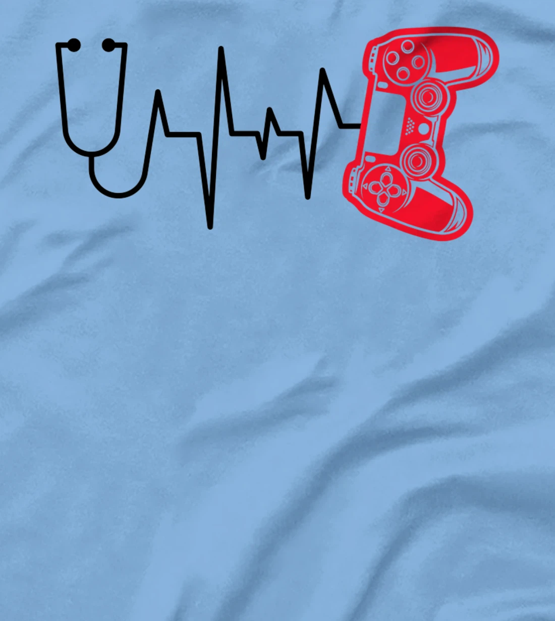 Womens Gamer Heartline Video Gaming Heart line with Gaming mouse T-Shirt, Kid T-Shirt and Women T-Shirt