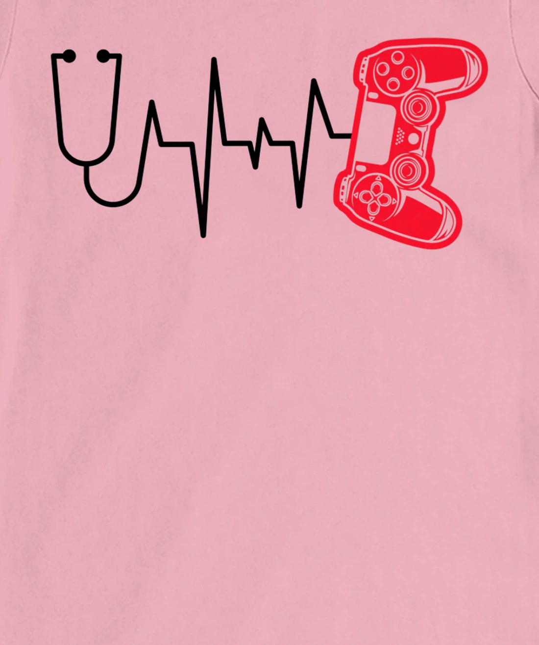 Womens Gamer Heartline Video Gaming Heart line with Gaming mouse T-Shirt, Kid T-Shirt and Women T-Shirt