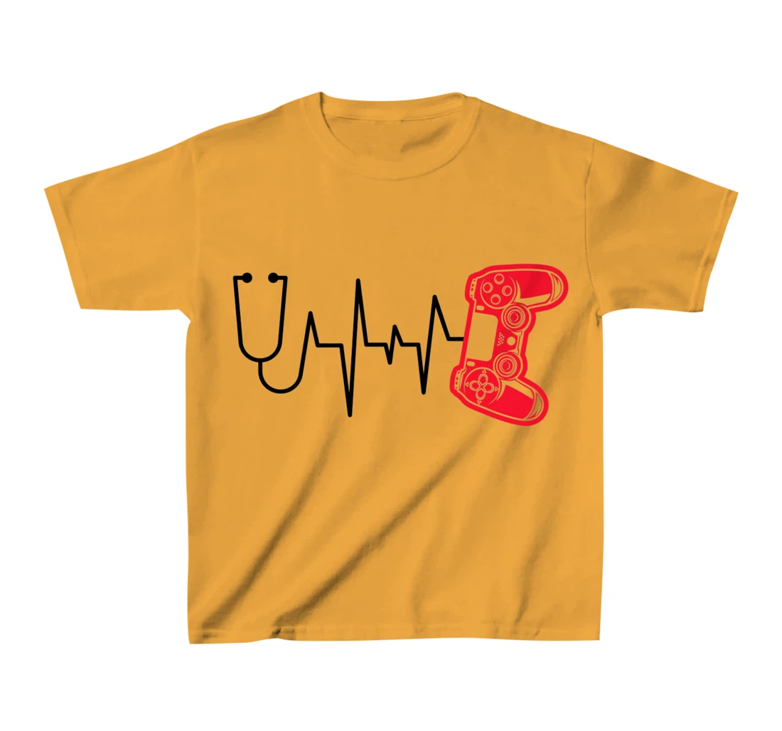 Womens Gamer Heartline Video Gaming Heart line with Gaming mouse T-Shirt, Kid T-Shirt and Women T-Shirt