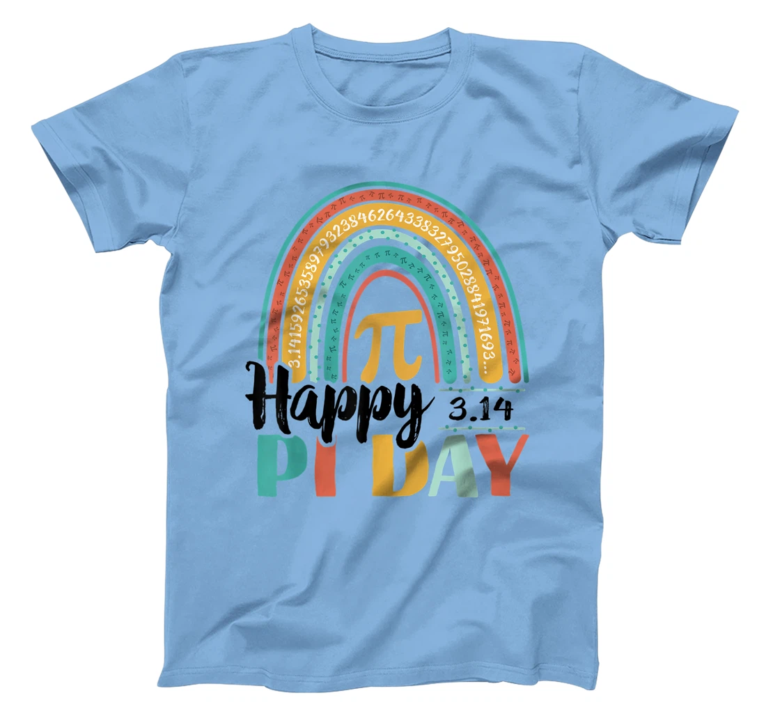 BOHO Rainbow Happy Pi Day 3.14 Math Geek T-Shirt, Kid T-Shirt and Women T-Shirt