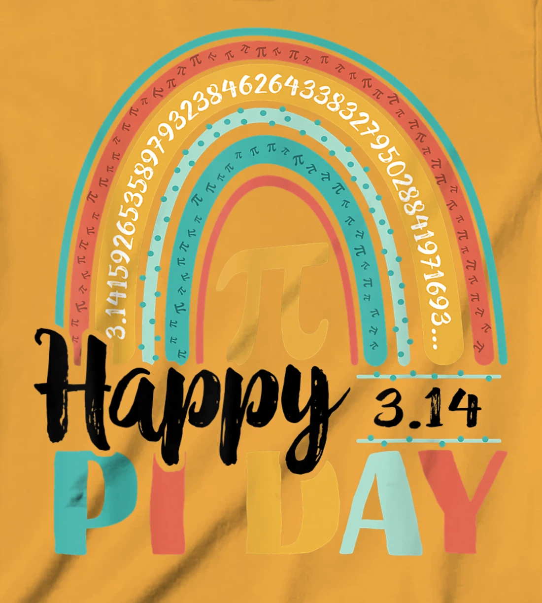 BOHO Rainbow Happy Pi Day 3.14 Math Geek T-Shirt, Kid T-Shirt and Women T-Shirt