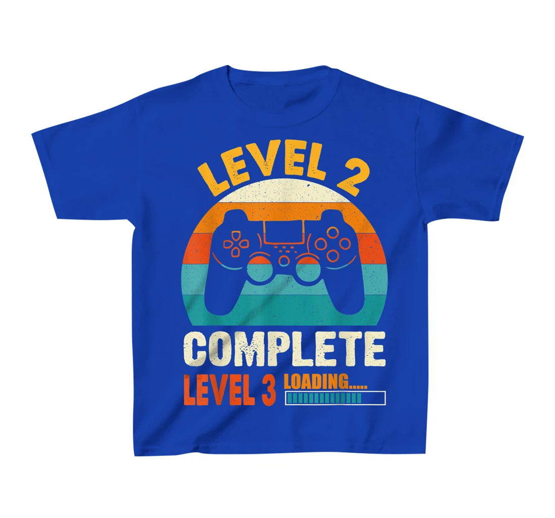 Funny Celebrate 2nd Wedding Vintage Retro Level 2 Complete T-Shirt, Kid T-Shirt and Women T-Shirt